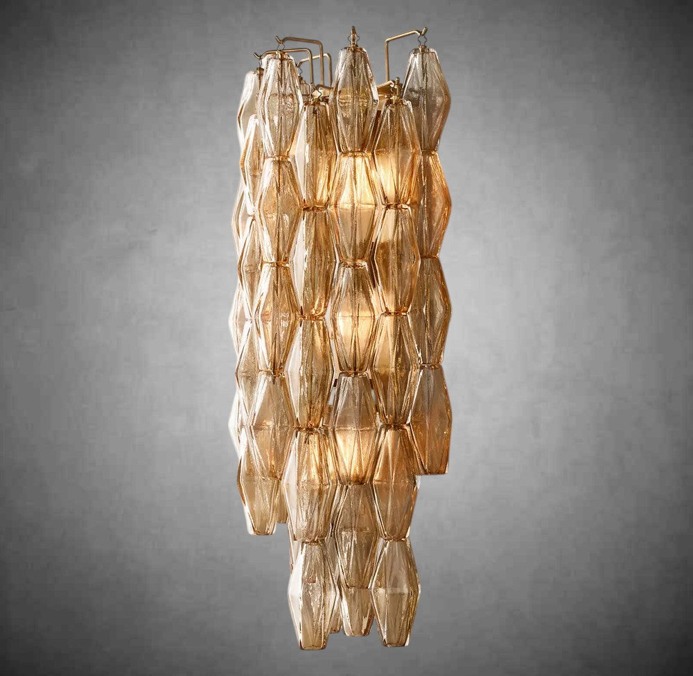 Renee Smoke Glass Sconce 19" 31"