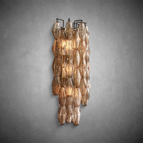 Renee Smoke Glass Sconce 19" 31"