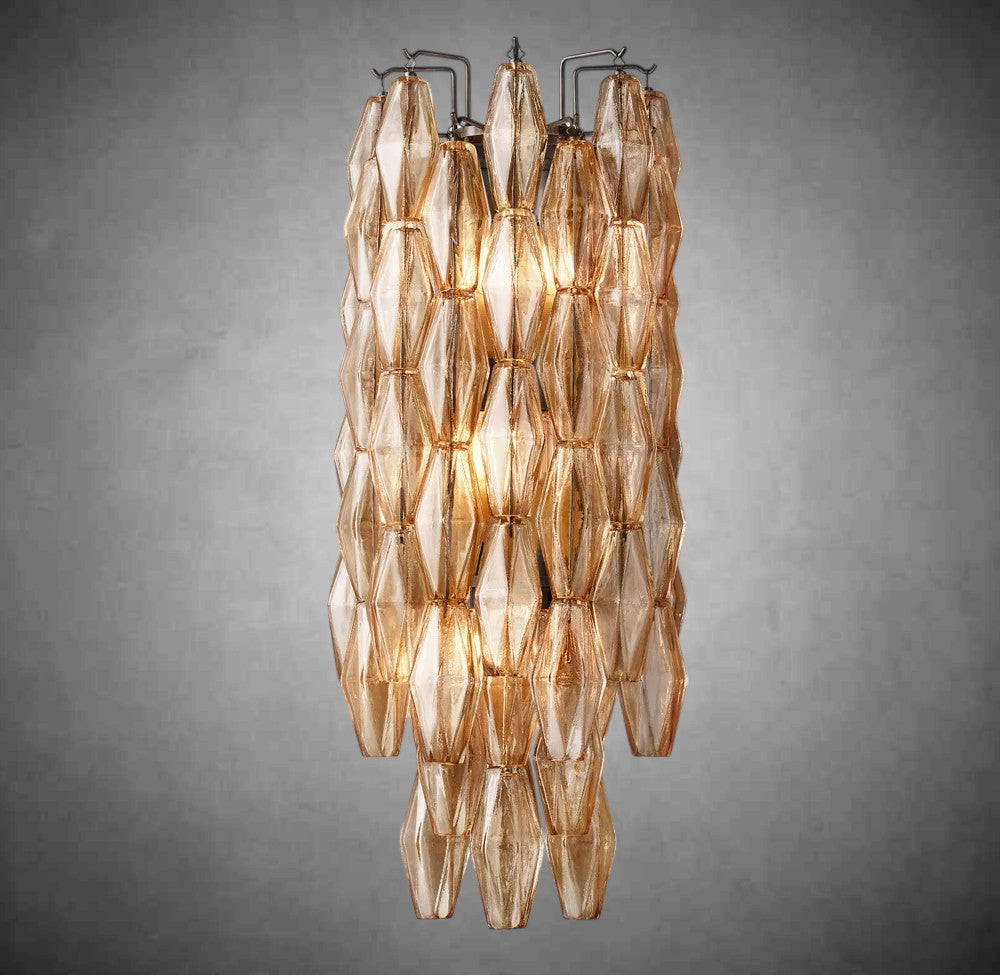 Renee Smoke Glass Sconce 19" 31"