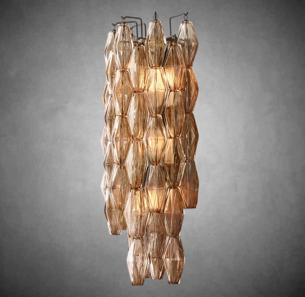 Renee Smoke Glass Sconce 19" 31"