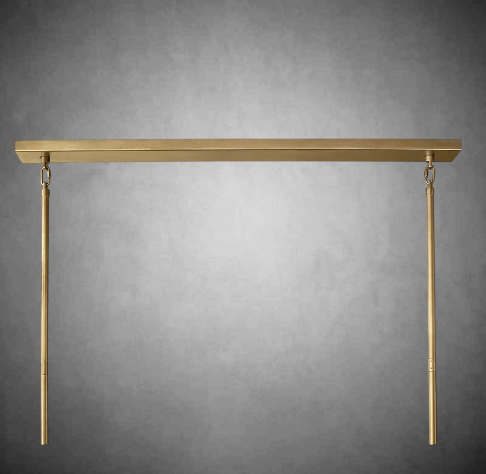 Renee Smoke Glass Tiered Rectangular Chandelier 54" 74“