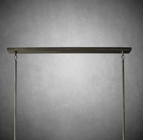 Renee Smoke Glass Tiered Rectangular Chandelier 54" 74“