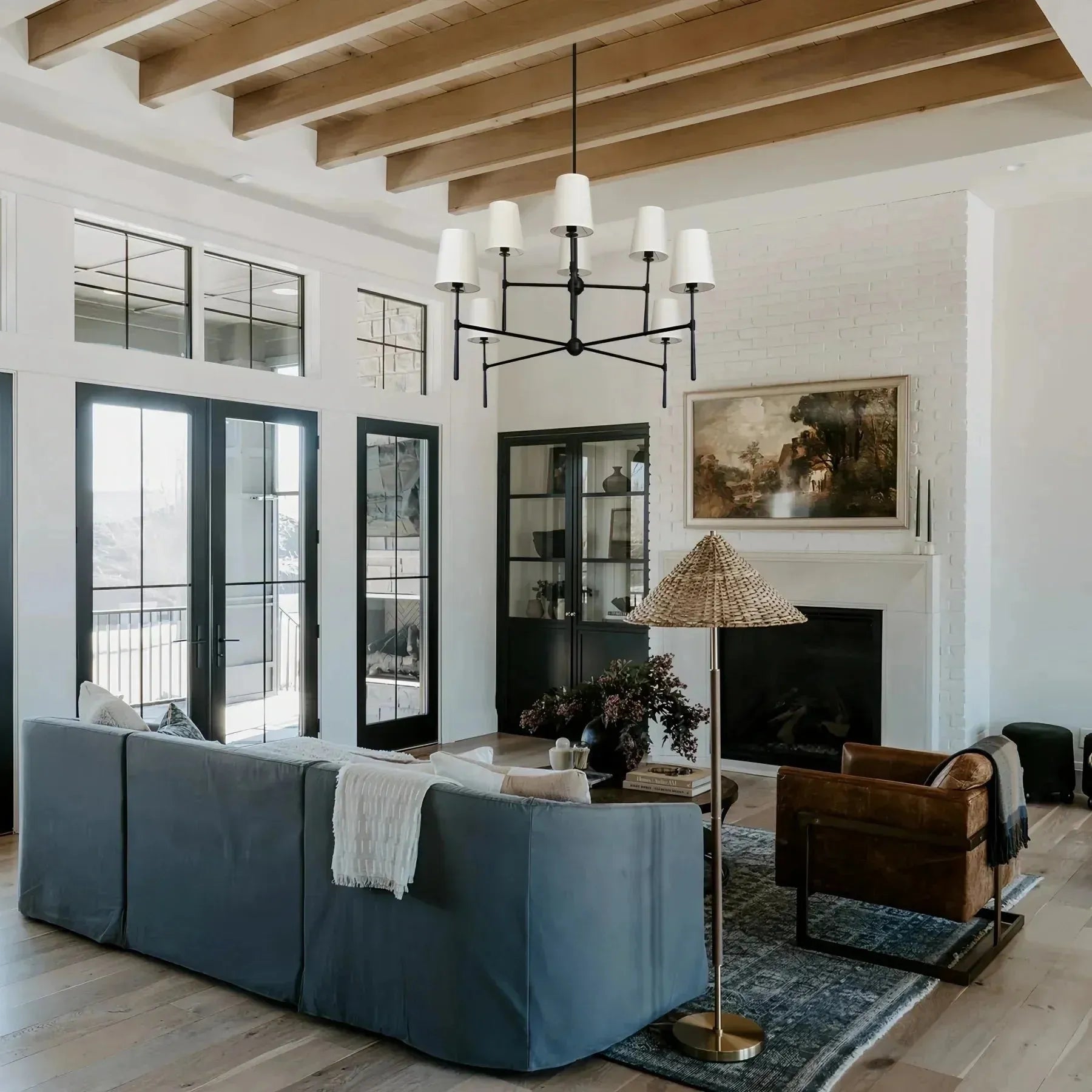 Rhodas 2-Tier Round Chandelier styled in a modern dining room