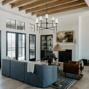 Rhodas 2-Tier Round Chandelier styled in a modern dining room