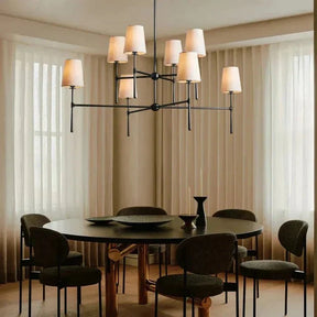 Rhodas 2-Tier Round Chandelier in brass by Blush Lighting