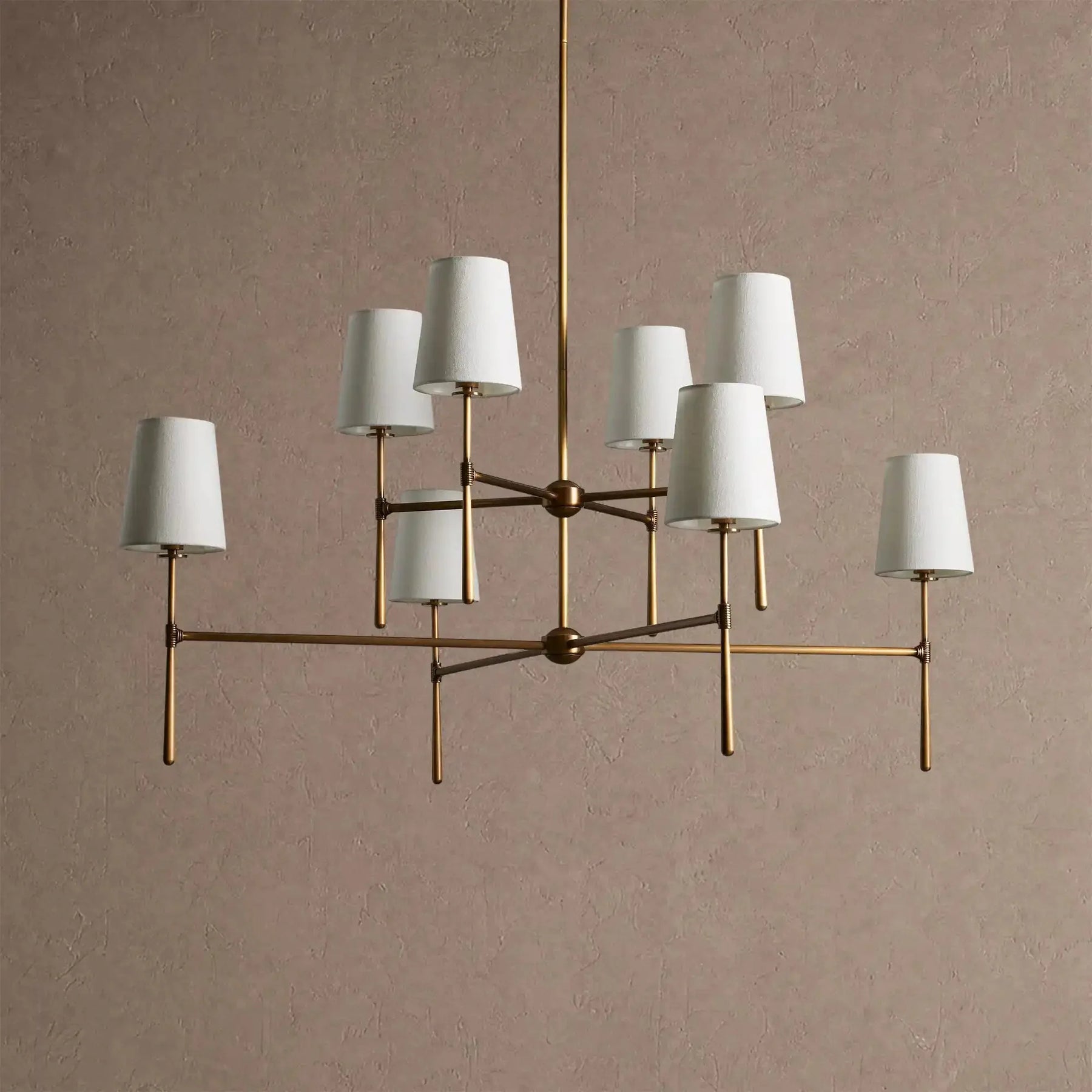 Rhodas 2-Tier Round Chandelier - 48''BlackBlushlighting