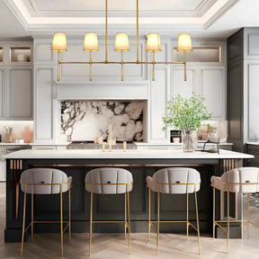 Rhodas Linear Chandelier - brass finish, modern home lighting