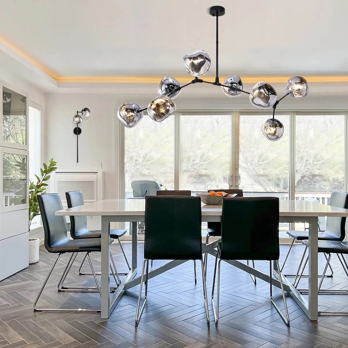 Rhome II Chandelier - Matte BlackBlushlighting