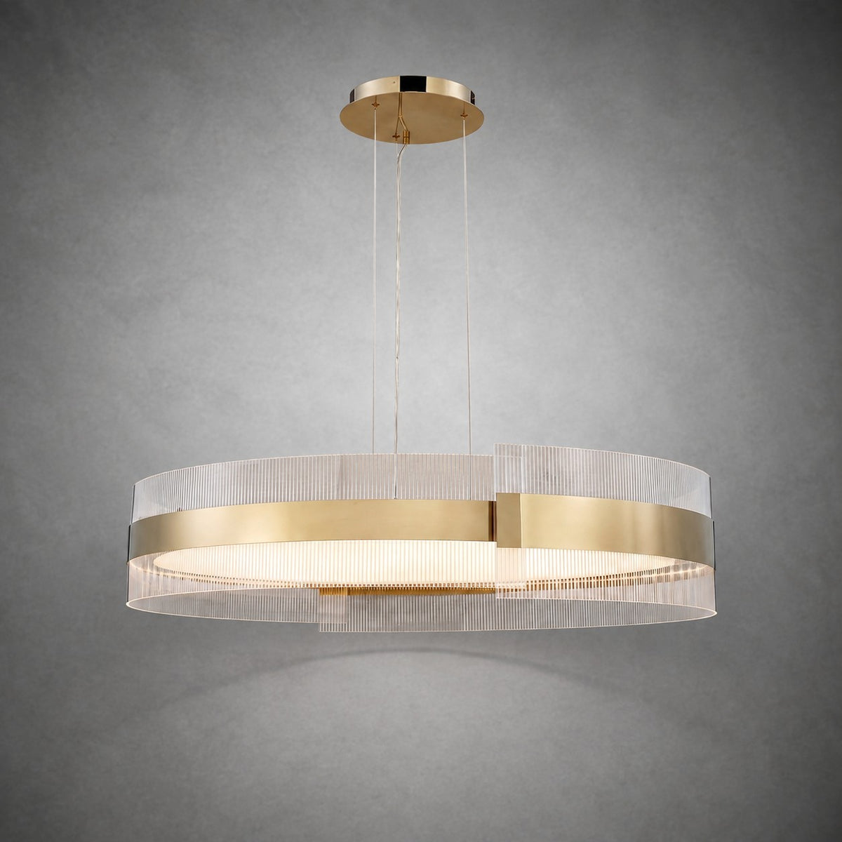Ribbon Round Modern Chandelier
