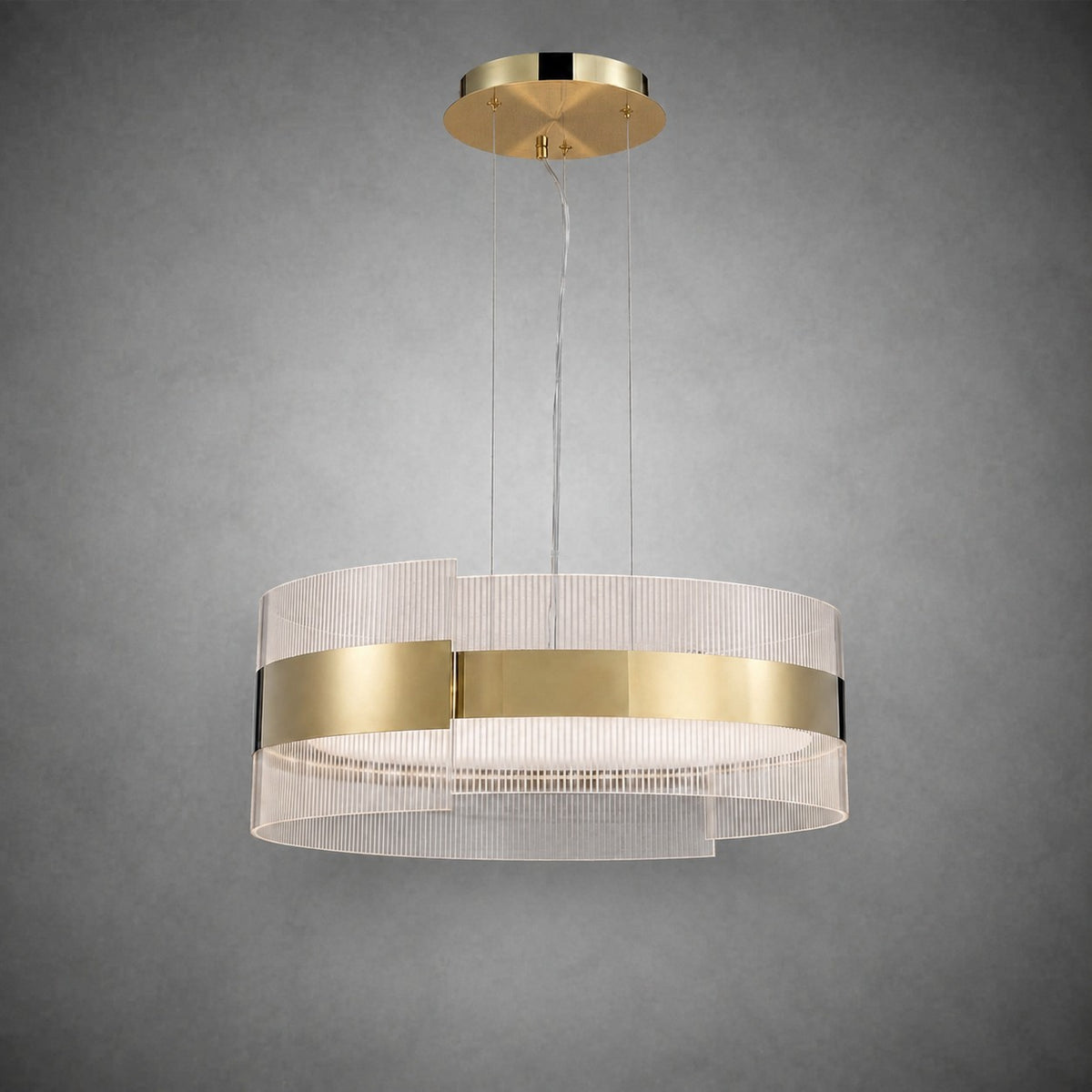 Ribbon Round Modern Chandelier