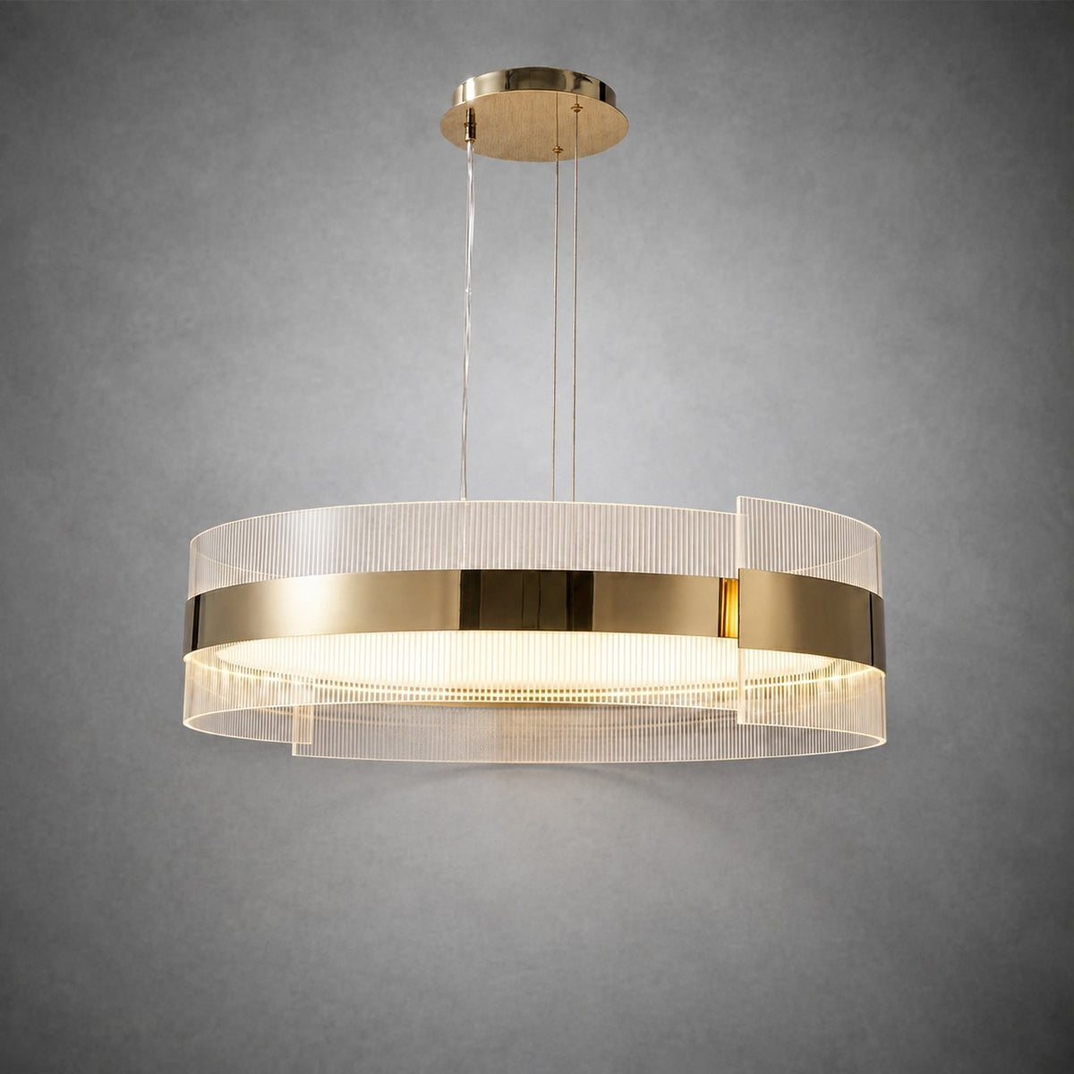 Ribbon Round Modern Chandelier