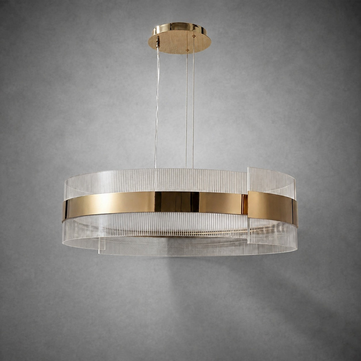 Ribbon Round Modern Chandelier