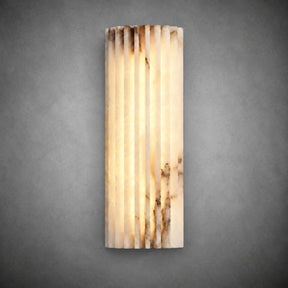 Ribelle  Living Room Wall Sconce  Fluted Alabaster Minimalist