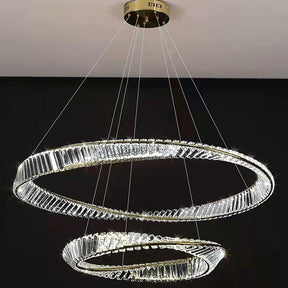 Ring Crystal Chandelier Luxury Living/ Dining Room Ceiling Lamp Bedroom Light