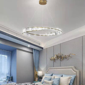 Ring Crystal Chandelier Luxury Living/ Dining Room Ceiling Lamp Bedroom Light