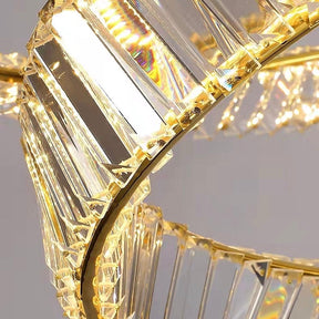 Ring Crystal Chandelier Luxury Living/ Dining Room Ceiling Lamp Bedroom Light