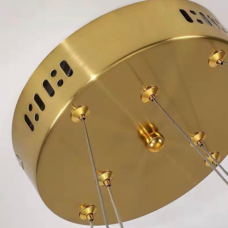 Ring Crystal Chandelier Luxury Living/ Dining Room Ceiling Lamp Bedroom Light