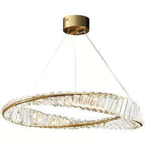 Ring Crystal Chandelier Luxury Living/ Dining Room Ceiling Lamp Bedroom Light
