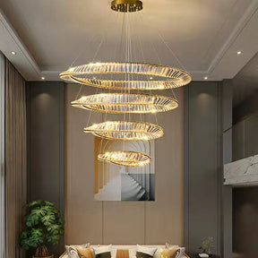 Ring Crystal Chandelier Luxury Living/ Dining Room Ceiling Lamp Bedroom Light