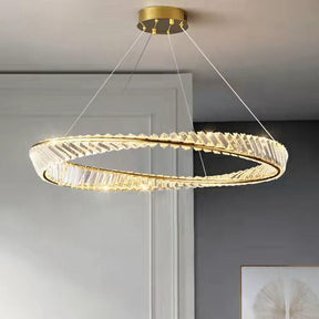 Ring Crystal Chandelier Luxury Living/ Dining Room Ceiling Lamp Bedroom Light