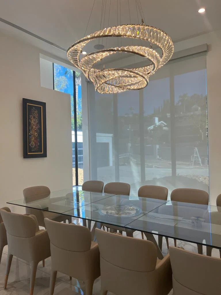 Ring Crystal Chandelier Luxury Living/ Dining Room Ceiling Lamp Bedroom Light