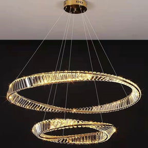 Ring Crystal Chandelier Luxury Living/ Dining Room Ceiling Lamp Bedroom Light