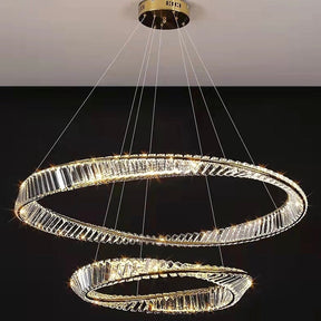 Ring Crystal Chandelier Luxury Living/ Dining Room Ceiling Lamp Bedroom Light