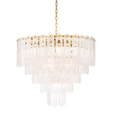 Riveria Modern Chandelier - (Gold Finish | Frosted Glass)