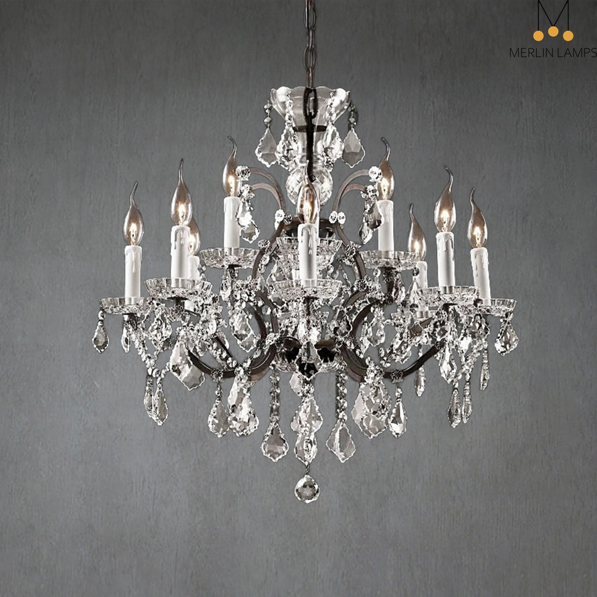 Roco Crystal Round Chandelier 28″