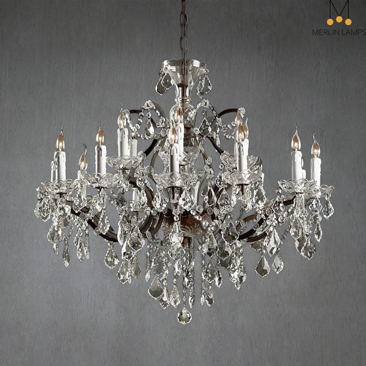 Roco Crystal Round Chandelier 33″