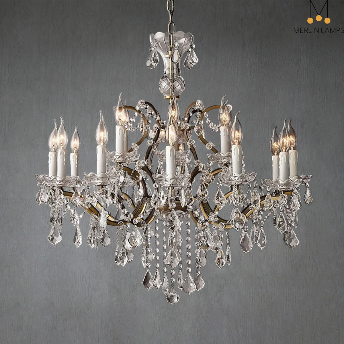 Roco Crystal Round Chandelier 33″