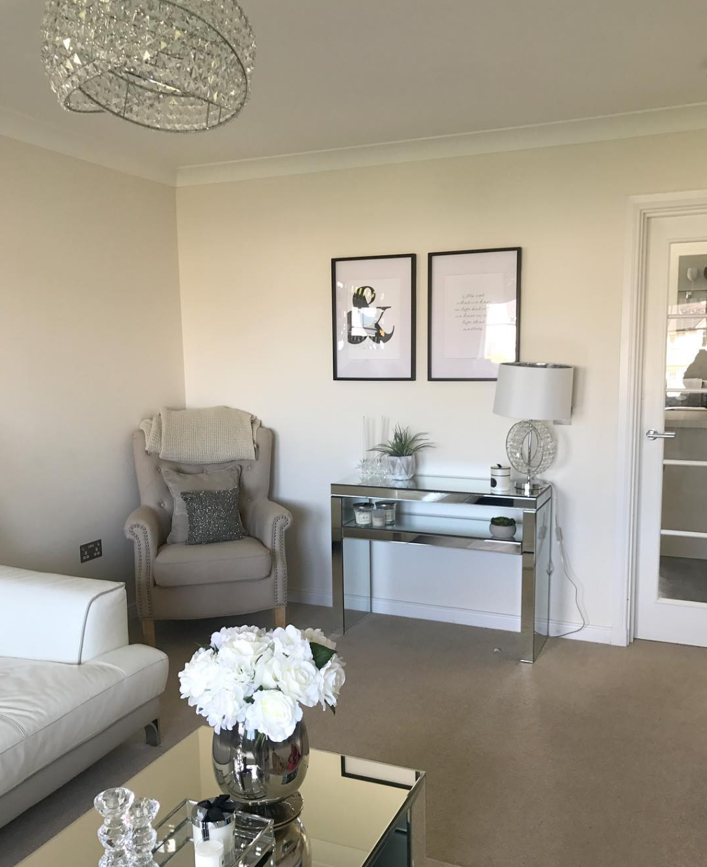 Round Crystal Ring Chandelier in Silver/Gold Finish for Lowg-ceiling