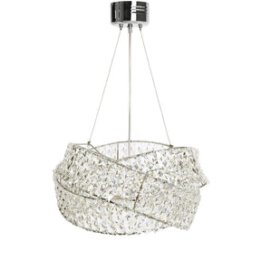 Round Crystal Ring Chandelier in Silver/Gold Finish for Lowg-ceiling