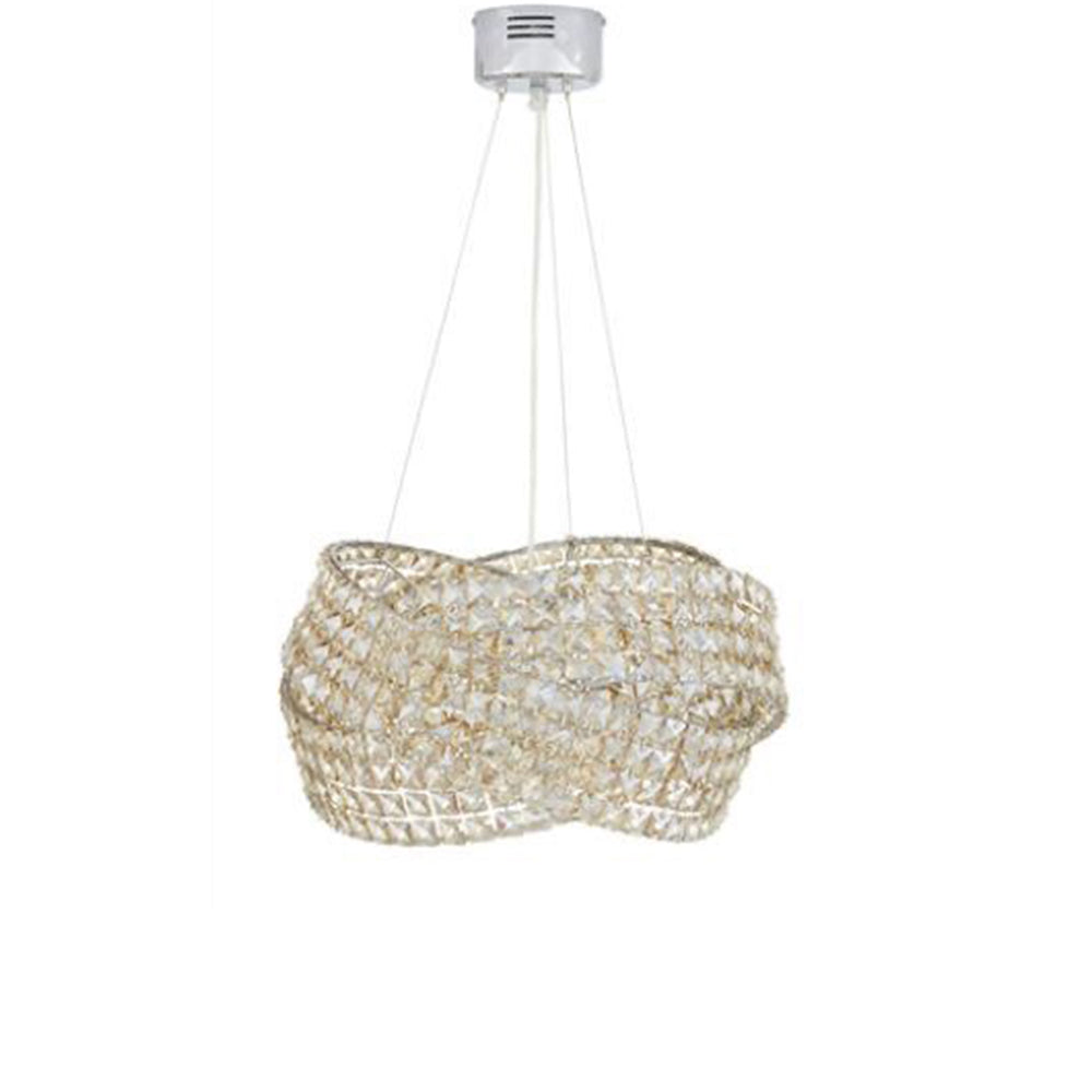Round Crystal Ring Chandelier in Silver/Gold Finish for Lowg-ceiling