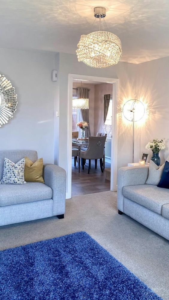 Round Crystal Ring Chandelier in Silver/Gold Finish for Lowg-ceiling