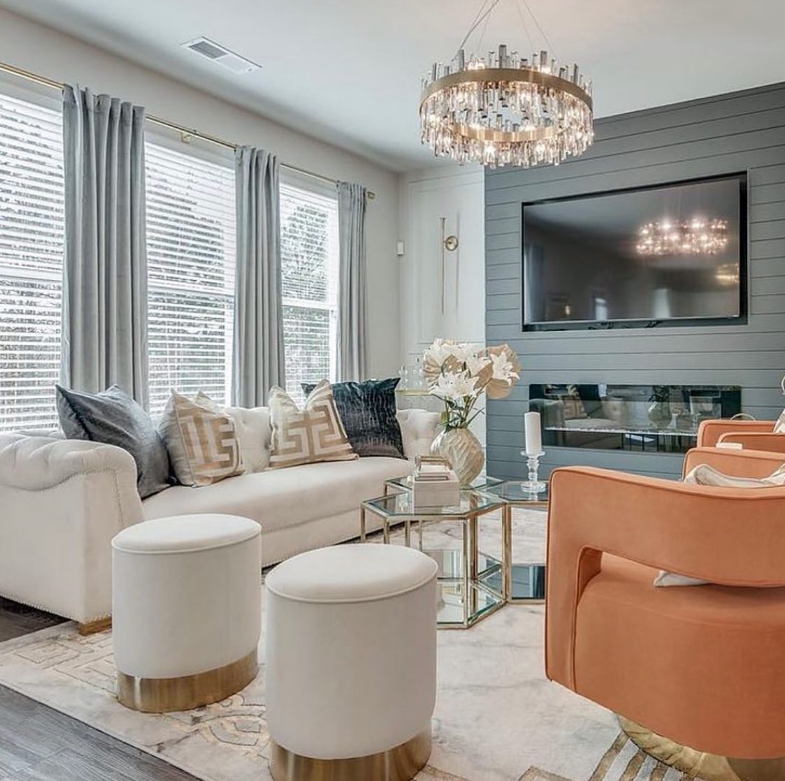 Round Ring Crystal Chandelier Luxury Modern Ceiling Fixtures Light For Living And Dining Room