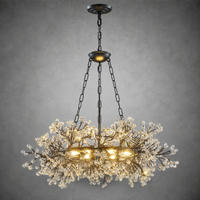 Rowan Twig Round Black Chandelier 31.5"D
