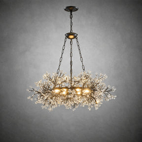Rowan Twig Round Black Chandelier 31.5"D