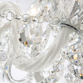 Rustic Antique European Candle Crystal Chandelier Popular Farmhouse Ceiling Light Fixture For Living Room