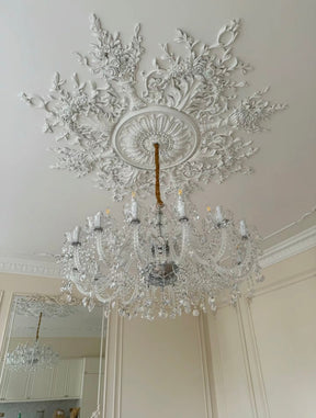 Rustic Antique European Candle Crystal Chandelier Popular Farmhouse Ceiling Light Fixture For Living Room