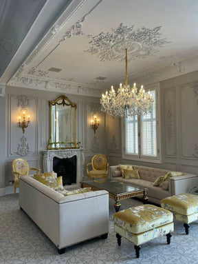 Rustic Antique European Candle Crystal Chandelier Popular Farmhouse Ceiling Light Fixture For Living Room