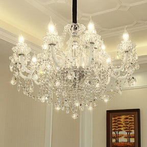 Rustic Antique European Candle Crystal Chandelier Popular Farmhouse Ceiling Light Fixture For Living Room