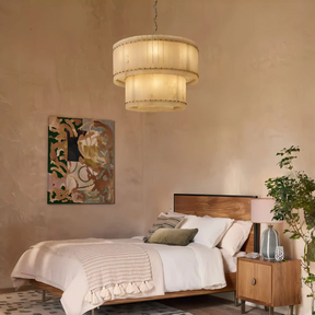 Lux Marcus Alabaster Round Tiered Chandelier