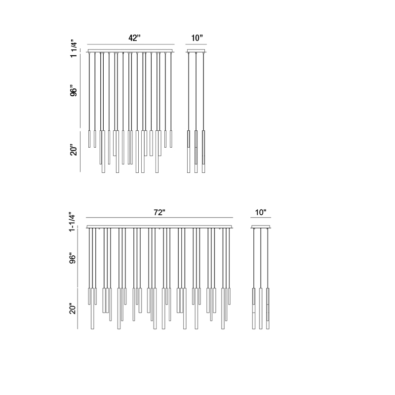 Santana Linear Multi Light Pendant