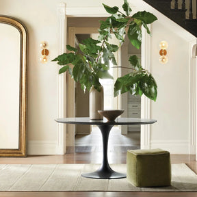 Sayre Linear Glass Globe Two Head Wall Sconce