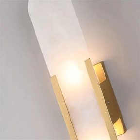 Eartha Modern Alabaster Bedroom Sconce, Indoor Wall Light