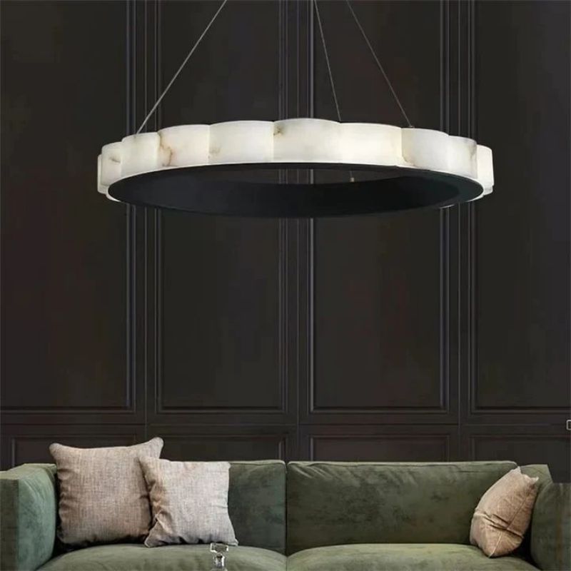 Scott Alabster Black Round Chandelier
