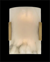 Sebastian Curved Alabaster Wall Sconce