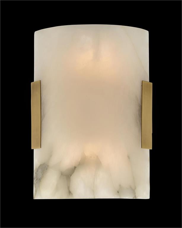 Sebastian Curved Alabaster Wall Sconce