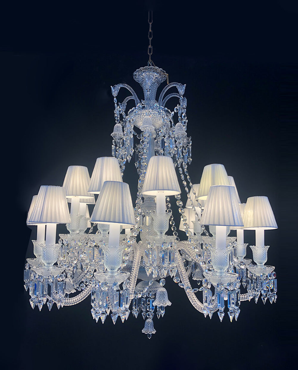 Short 18 Lights Clear Zenith Bacara Chandelier Crystal Lighting
